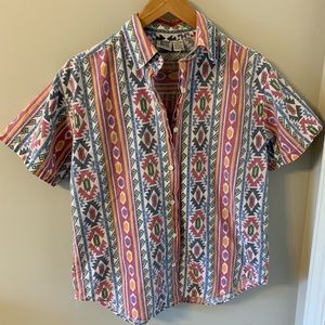 Aztec pattered vintage button up.